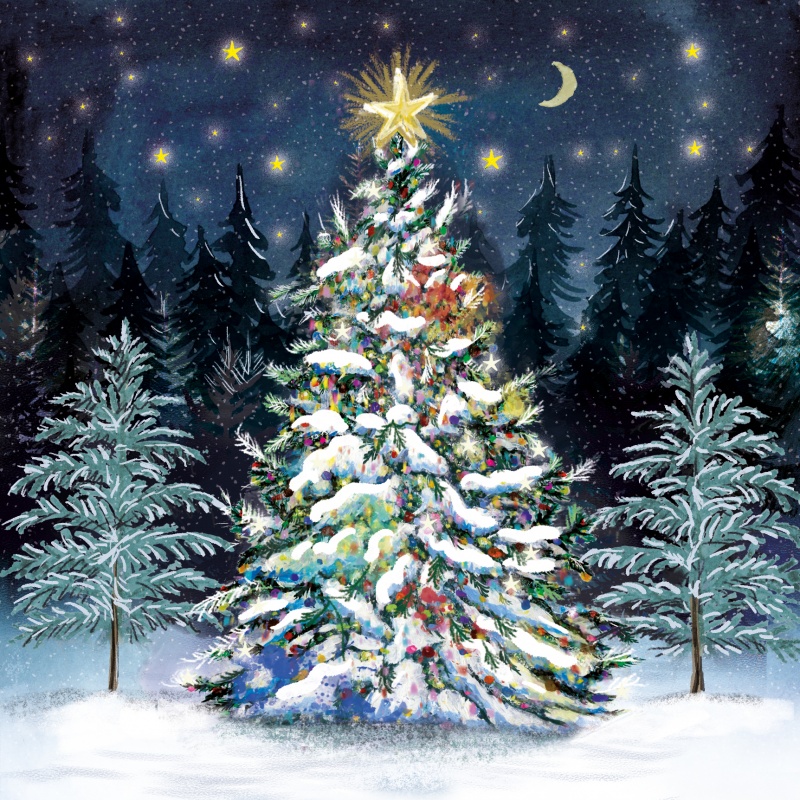 Christmas Tree with Star - 10 Pack